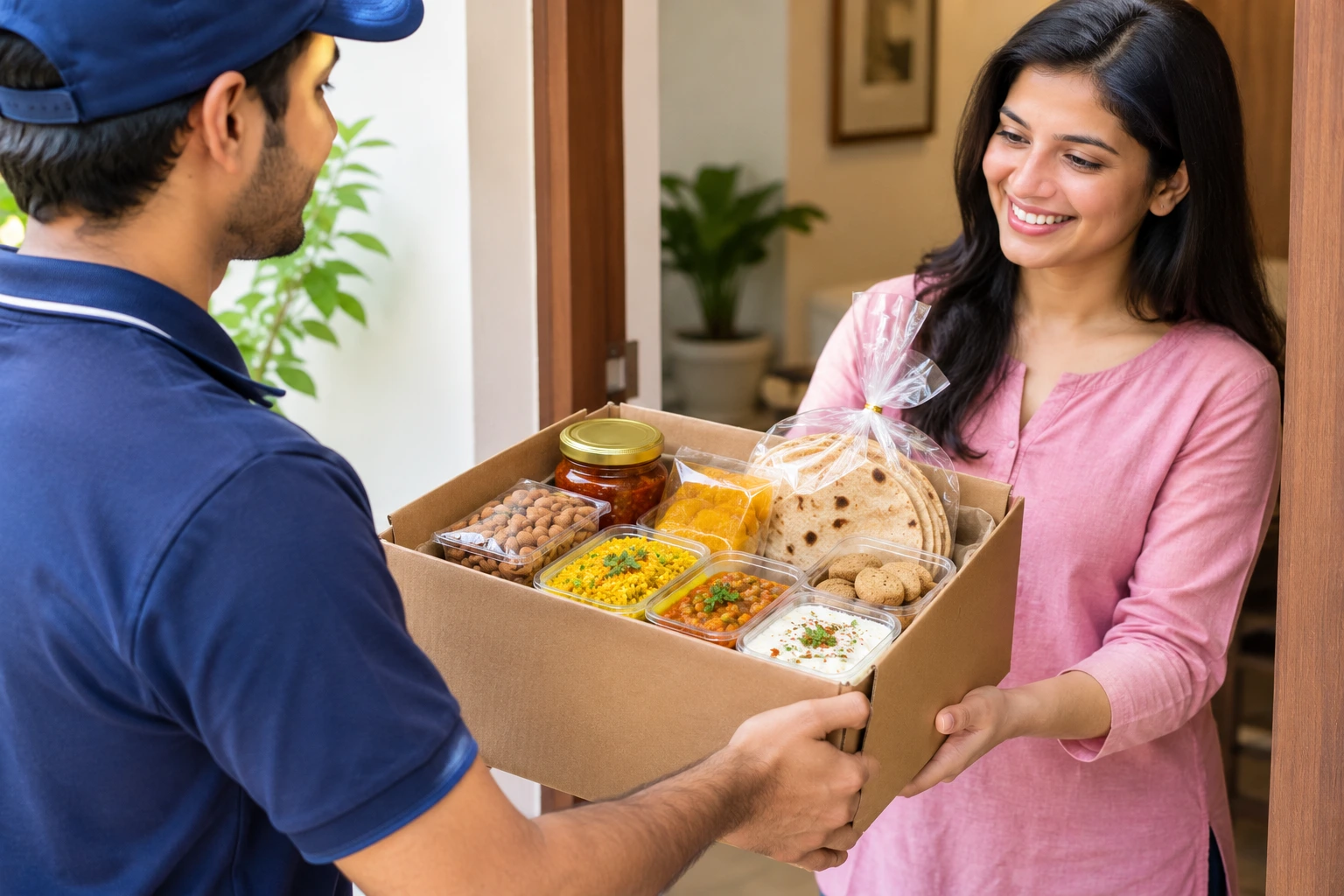 Food items courier charges from Delhi to Qatar